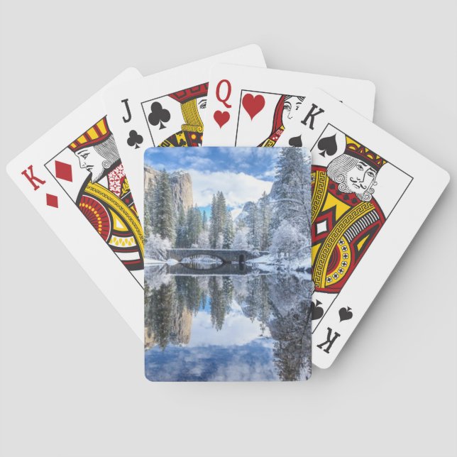 Winter Reflection at Yosemite Playing Cards (Back)