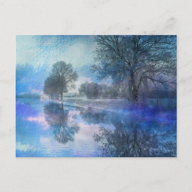 Winter Reflection Holiday Postcard (Front)