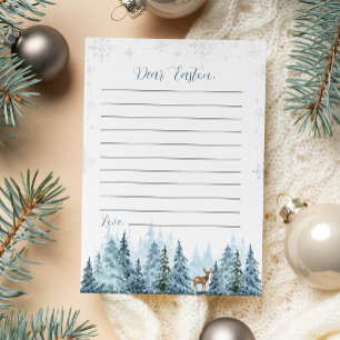 Winter Reindeer Xmas Note Time Capsule Card