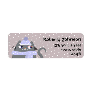 Winter Return Address Label