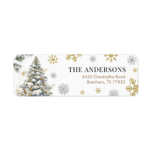 Winter Return Address Labels