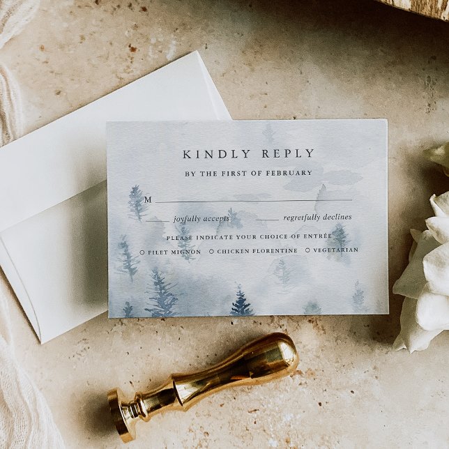 Winter Reverie Meal Choice RSVP Card (Creator Uploaded)