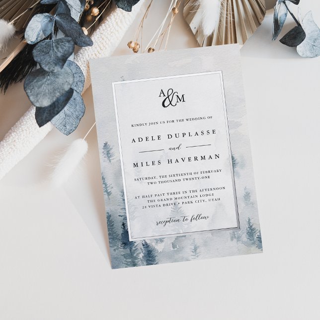 Winter Reverie Monogram Wedding Silver (Creator Uploaded)