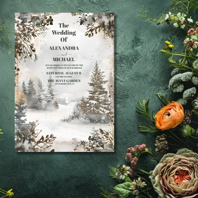 Winter Reverie Wedding Invitation (Creator Uploaded)