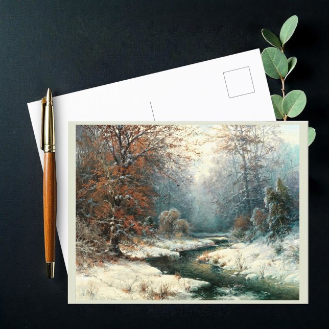 Winter River Landscape Postcard (Creator Uploaded)
