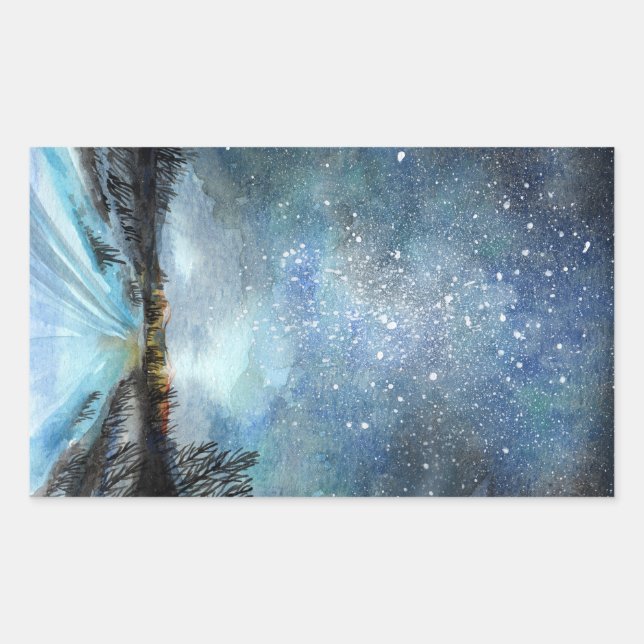 Winter Road Rectangular Sticker (Front)