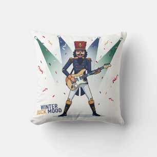 Winter Rock Mood – Nutcracker Guitarist Cushion
