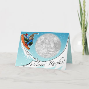 Winter Rocks Seasonal Greeting Card