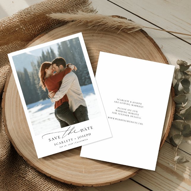 Winter Romantic Western Wedding Photo Save The Date (Creator Uploaded)