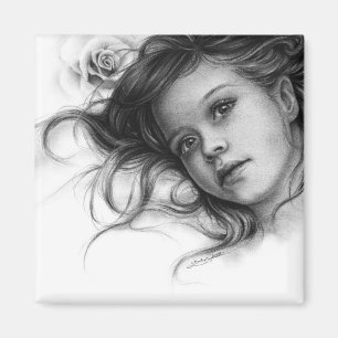 Winter Rose Child Magnet