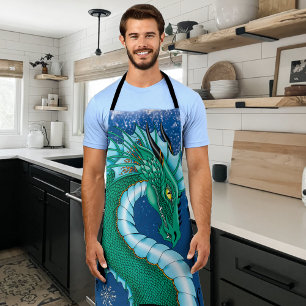 Winter Rose Dragon Apron