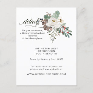 Winter Rose Pinery Enclosure Card