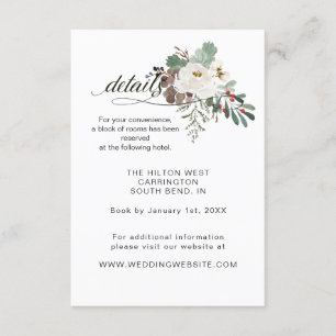 Winter Rose Pinery Enclosure Card