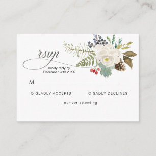 Winter Rose Pinery RSVP Enclosure Card