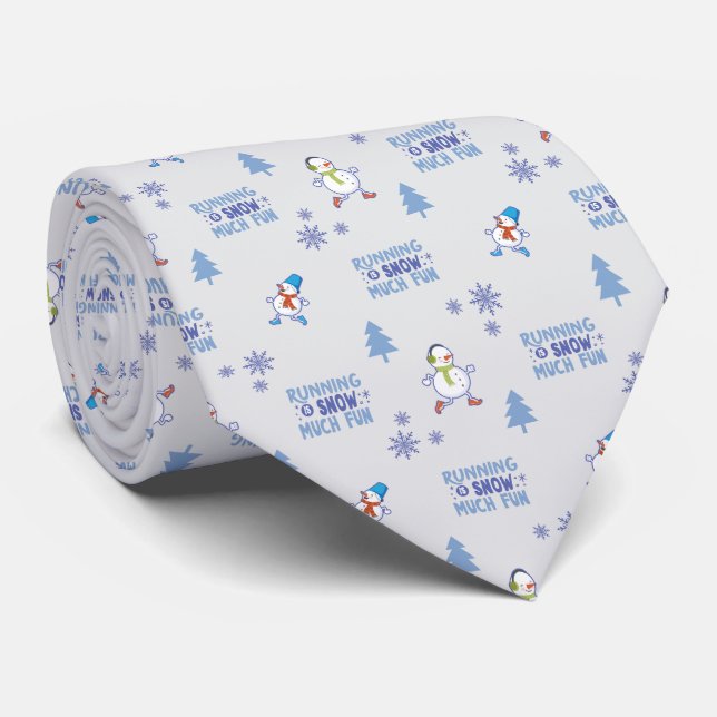 Winter Running - Snowman Christmas Tree Tie (Rolled)