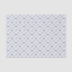 Winter Running - Snowman Christmas Tree Tissue Paper