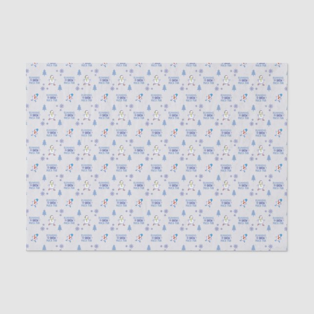 Winter Running - Snowman Christmas Tree Tissue Paper (Front)