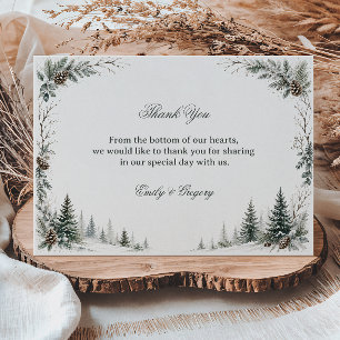 Winter Rustic Artwork Thank You Card