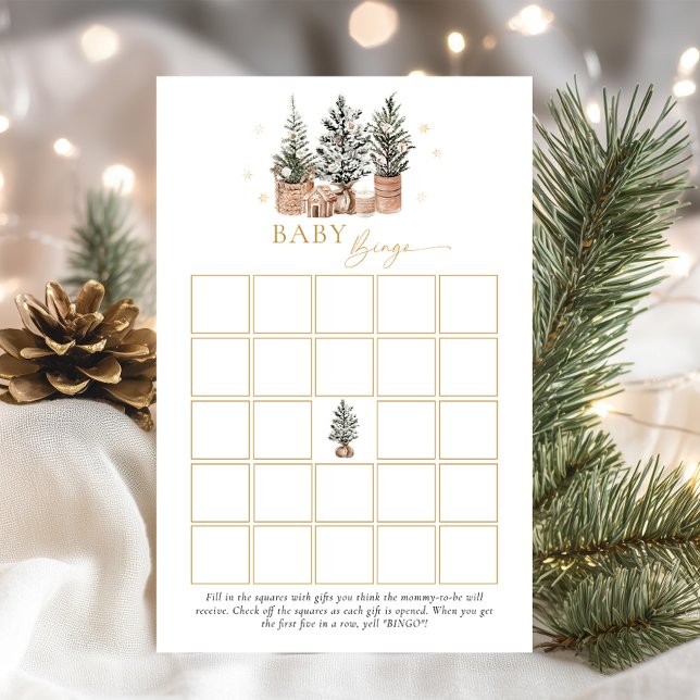Winter Rustic Baby Bingo Baby Shower Game (Creator Uploaded)
