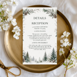 Winter Rustic Evergreen Artwork Enclosure Card