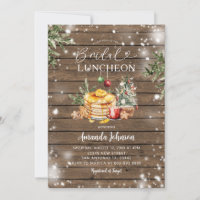 Winter Rustic Wood Christmas Party Bridal Luncheon