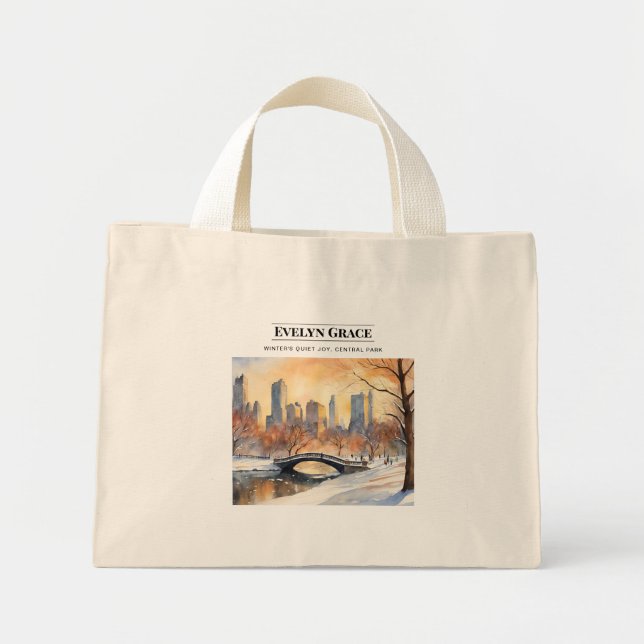 Winter’s Quiet Joy, Central Park Tote Bag (Front)