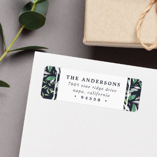 Winter Sage Holiday Return Address Label