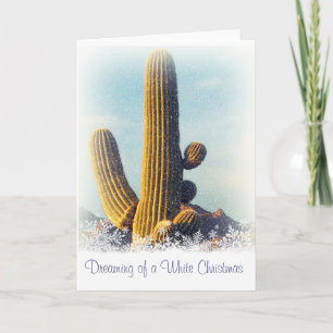 Winter Saguaro Holiday Greeting Card