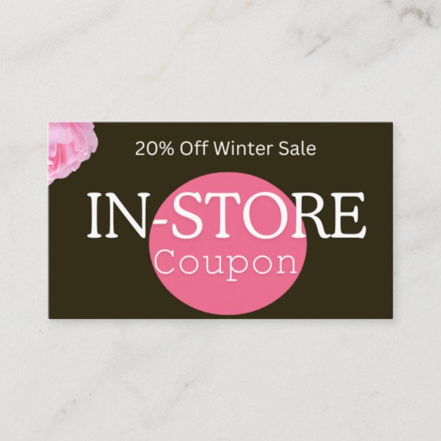 Winter Sale In-Store Coupon (Front)