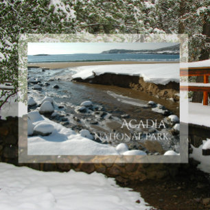 Winter, Sand Beach, Acadia National Park, ME Postcard