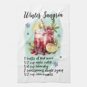 Winter Sangria Recipe Cooking Essential Tea Towel