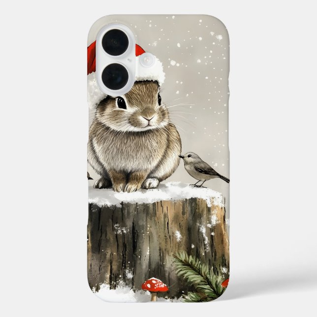 Winter Santa Bunny Wonderland Case-Mate iPhone Case (Back)
