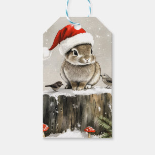 Winter Santa Bunny Wonderland Gift Tags