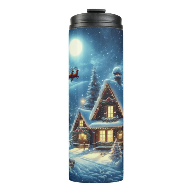Winter/Santa/Christmas/Snow Thermal Tumbler (Front)