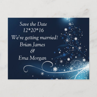 Winter Save the Date Announcement Postcard