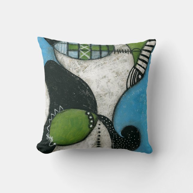 Winter Scarf Throw Pillow (Front)