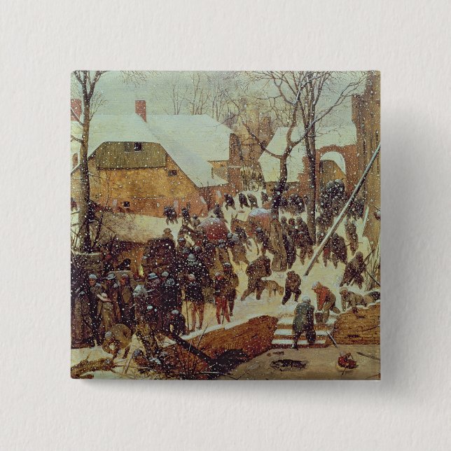 Winter Scene, 16th century 15 Cm Square Badge (Front)