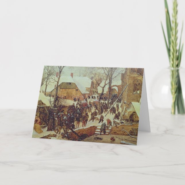 Winter Scene, 16th century Holiday Card (Front)