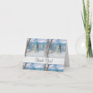 Winter Scene All Occasion Thank You Note Card