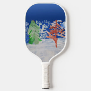 Winter Scene "Art by Kids" Pickleball Paddle