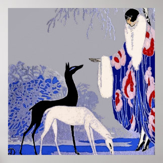 “Winter Scene” Art Deco by George Barbier Poster