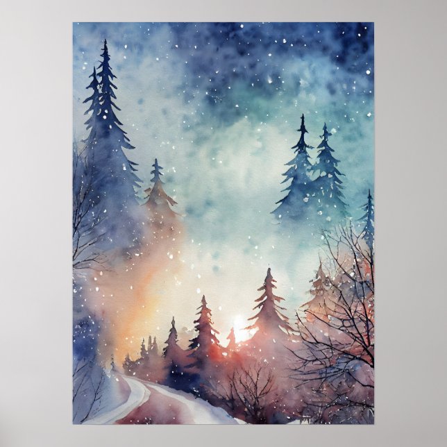 Winter Scene Art Poster (Front)
