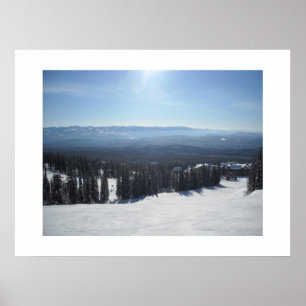 Winter Scene at Big White Poster