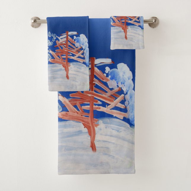 Winter Scene Bath Towel Set (Insitu)