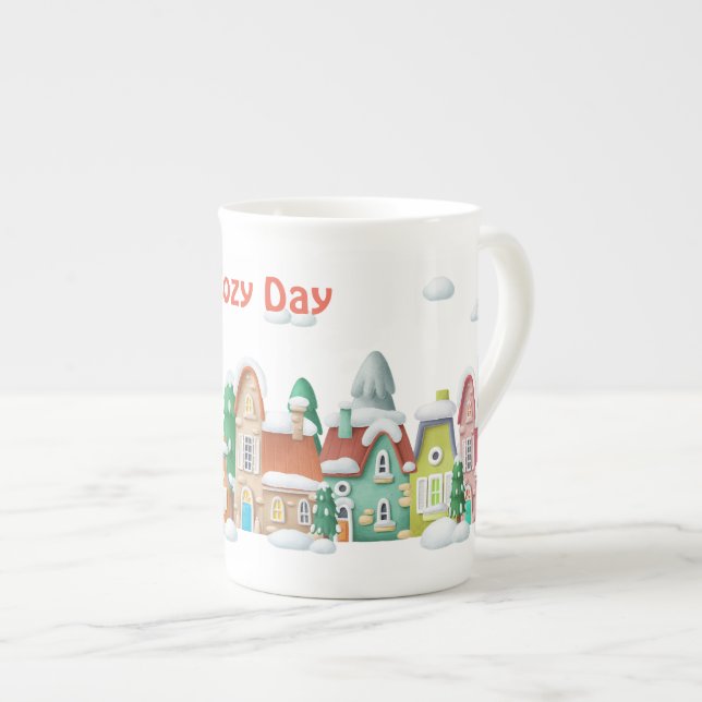Winter Scene  Bone China Mug (Front Right)