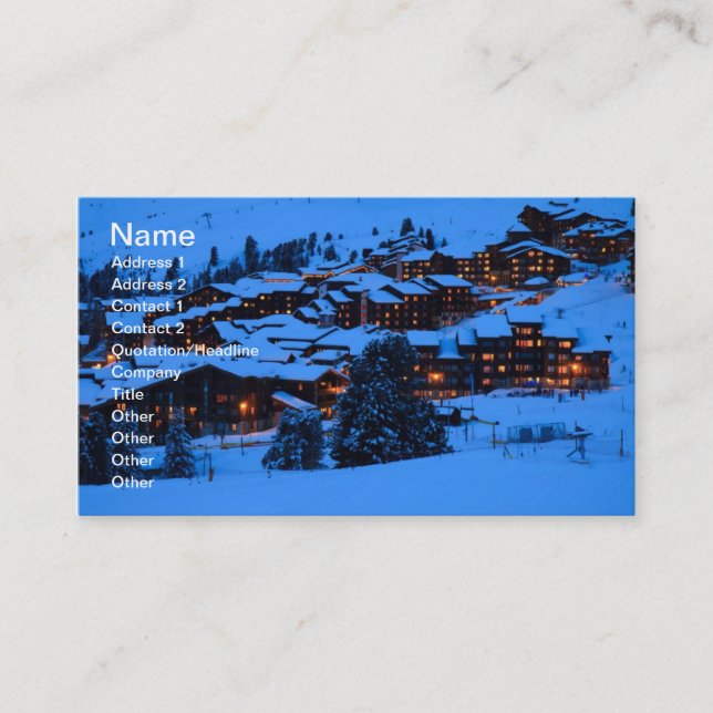 Winter Scene Business Card (Front)