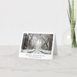 Winter Scene Business Corporate Christmas Holiday Card
