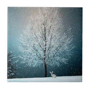 Winter Scene Ceramic Tile