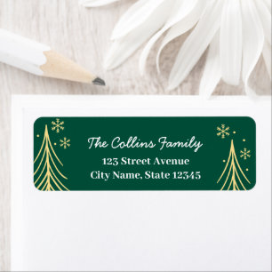 Winter Scene Christmas Holiday Address Label Return Address Label