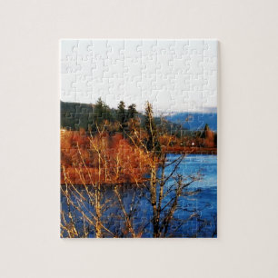 Winter Scene Columbia Gorge Jigsaw Puzzle